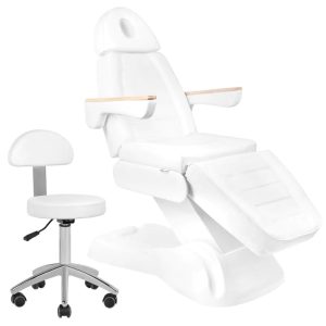 Conjunto de Marquesa tripartida elétrica Lux 273B com Cadeira 304 – Branca