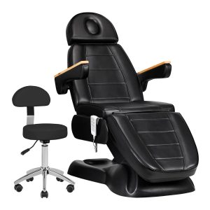 Conjunto de Marquesa tripartida elétrica Lux 273B com Cadeira 304 – Preto