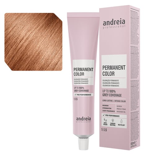Andreia – Coloração Permanente 8.37 Louro Claro Dourado Tabaco, 100ml