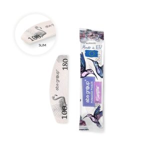 ABA GROUP – Mini Lima profissional Meia Lua – Flamingo Coleção – 100/180 Pacote induvidual