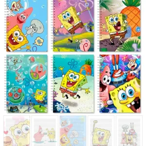 Caderno Bob Esponja – Arquivo Digital com 6 modelos de capa