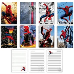 Caderno Homem Aranha – Arquivo Digital com 8 modelos de capa