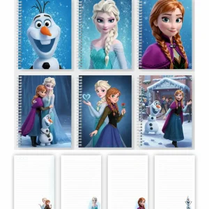 Caderno Frozen – Arquivo Digital com 6 modelos de capa para imprimir