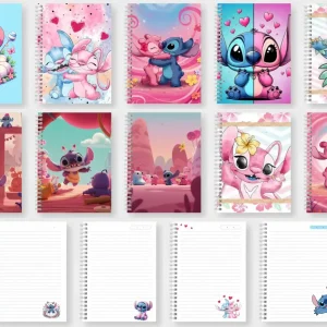 Caderno Stitch – Arquivo Digital com 10 modelos de capa para imprimir – Modelo 03