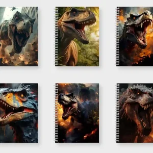 Caderno Dinossauro – Capa para imprimir e encadernar – Arquivo Digital