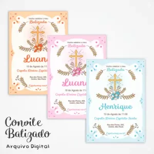 Convite Batizado – Arquivo Digital Personalizado