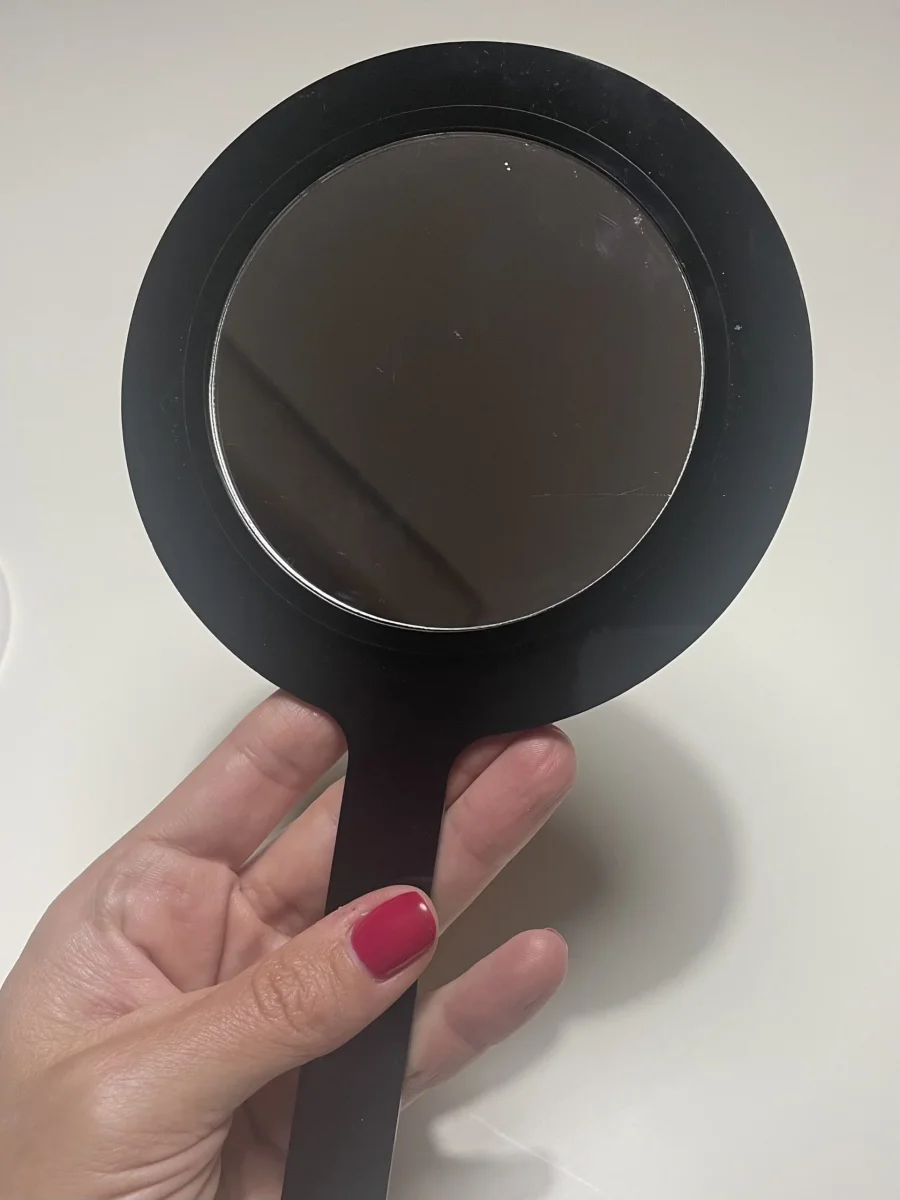 Espelho de mão de acrílico preto - Image 2