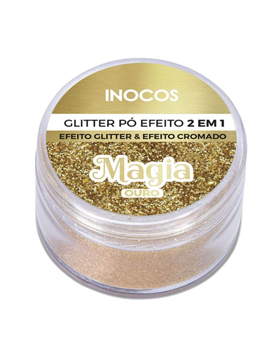 INOCOS -Pó Glitter Magia Ouro 3gr Coleção Aldeia Natal