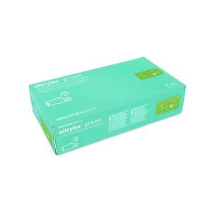 medaSEPT -Caixa de 100 Luvas de Nitrilo Verdes sem pó, tamanho L