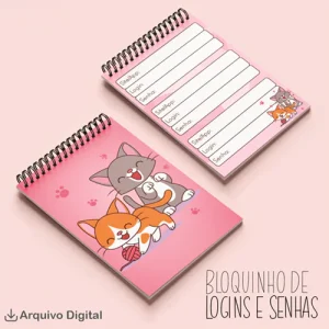 2 Bloquinhos de Senha e Login – Arquivo Digital
