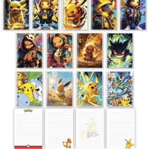 Caderno Pikachu Pokémon – Arquivo Digital com 13 modelos de capa para imprimir