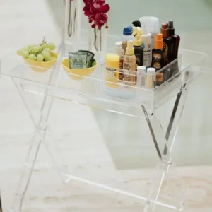 Mesa de Acrílico bandeja com cavalete