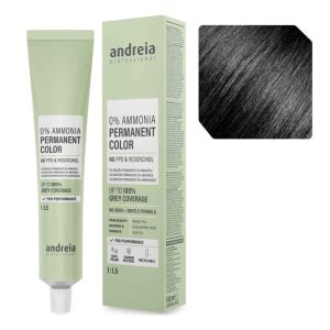 Andreia – Coloração Permanente 0% Amoníaco 2.0 Preto Natural, 100ml