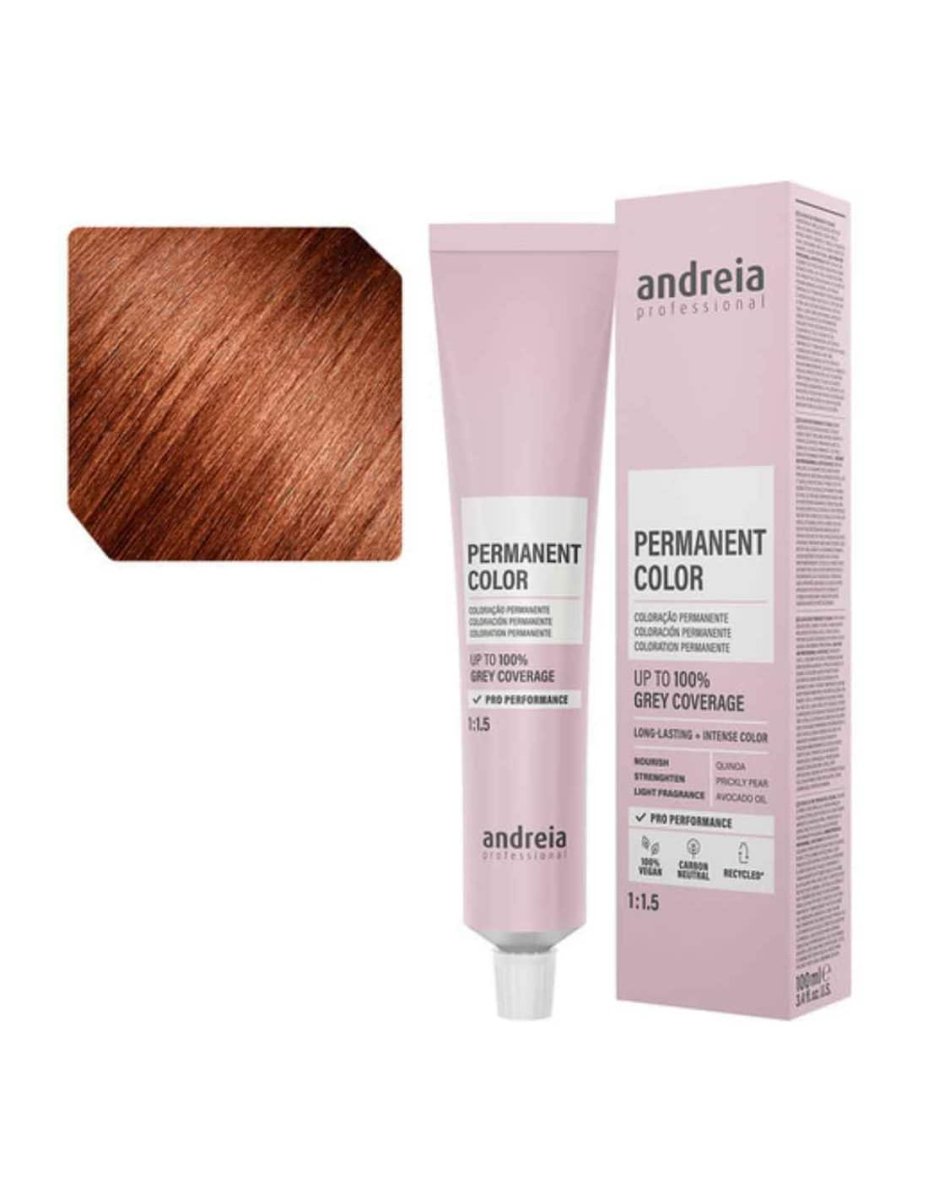 Andreia – Coloração Permanente 6.43 Louro Escuro Laranja Dourado, 100ml - Image 2