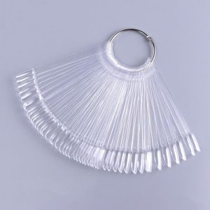 Leque de tips Amêndoas Transparente