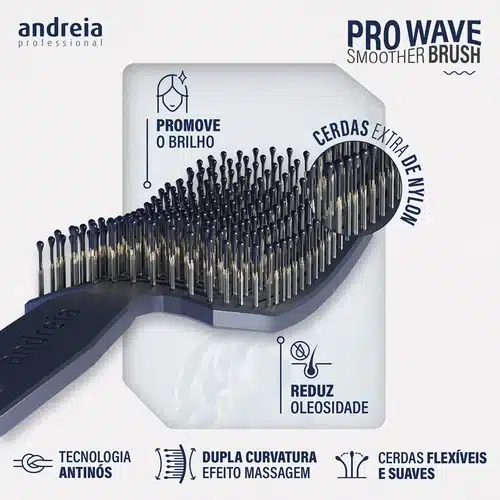 Andreia – Escova de Cabelo Pro Wave Detangler Night Blue - Image 4