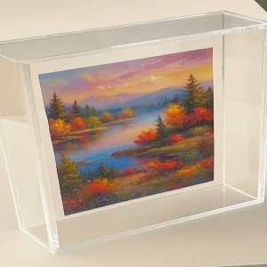 Caixa de Acrílico Moldura de encaixe 30x25cm