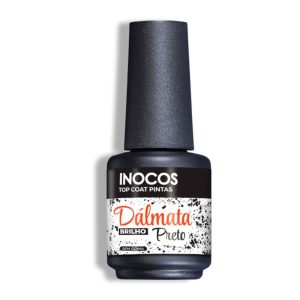 INOCOS Top coat Dálmata 2 – Preto Brilho , 15 ML
